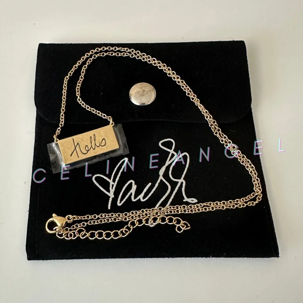 New Official Weekends with Adele Gold Hello Necklace Las Vegas